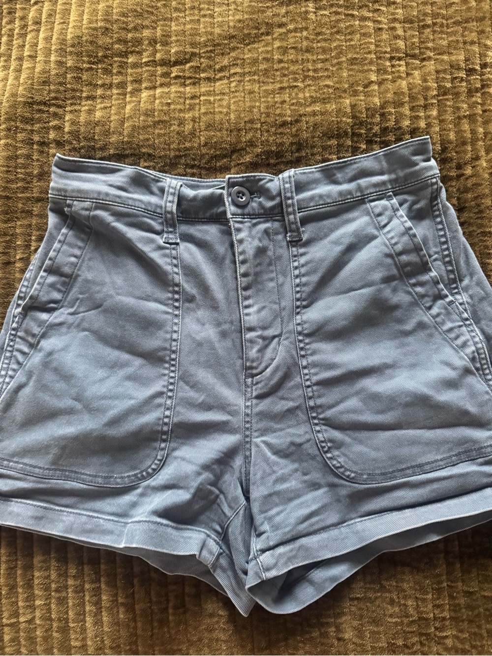 Madewell High-Waist Light Blue Utility Shorts